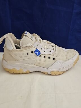 Jordan Cream and White Low Top Sneakers with Gum Outsole
